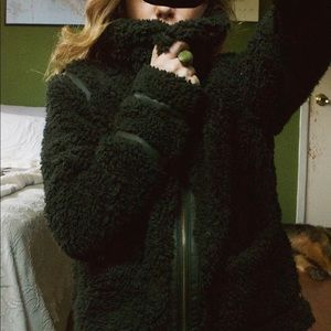 Forest Green Faux Shearling Teddy